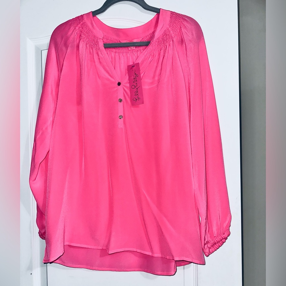NWT! Lilly Pulitzer Elsa Silk Blouse
